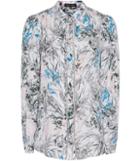 Reiss Petra - Womens Printed Silk Blouse In Blue, Size 4