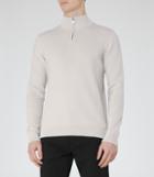 Reiss Sylvester - Mens Half Zip Jumper In Brown, Size Xs