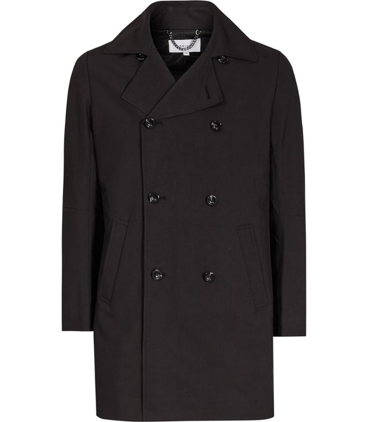 Reiss Oliver - Mens Double-breasted Coat In Black, Size S