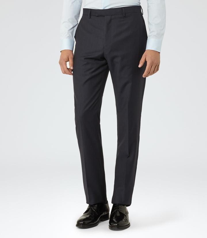 Reiss Harry T - Modern-fit Trousers In Blue, Mens, Size 28