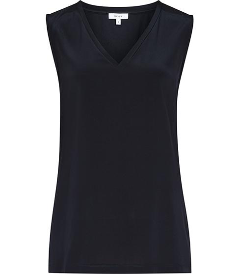 Reiss Fierce Silk-front Tank Top