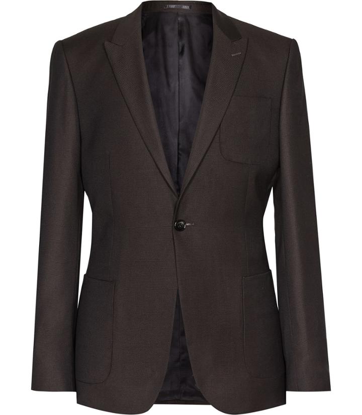 Reiss Brickel - Mens Slim Wool Blazer In Brown, Size 36