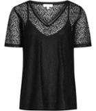 Reiss Everly - Womens Lace T-shirt In Black, Size Xs