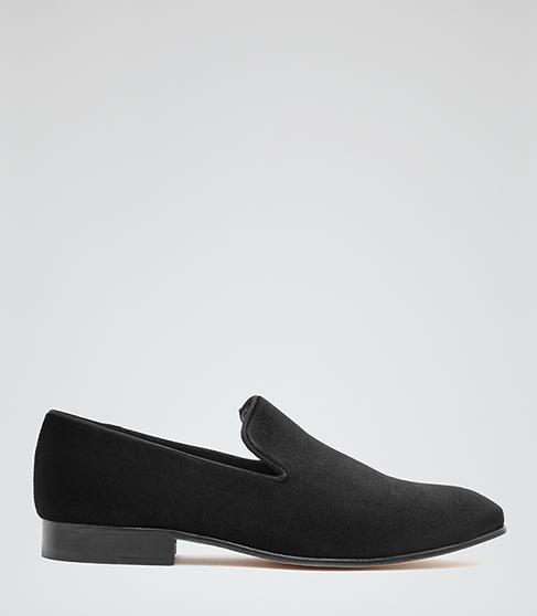Reiss Eddie Velvet Slippers