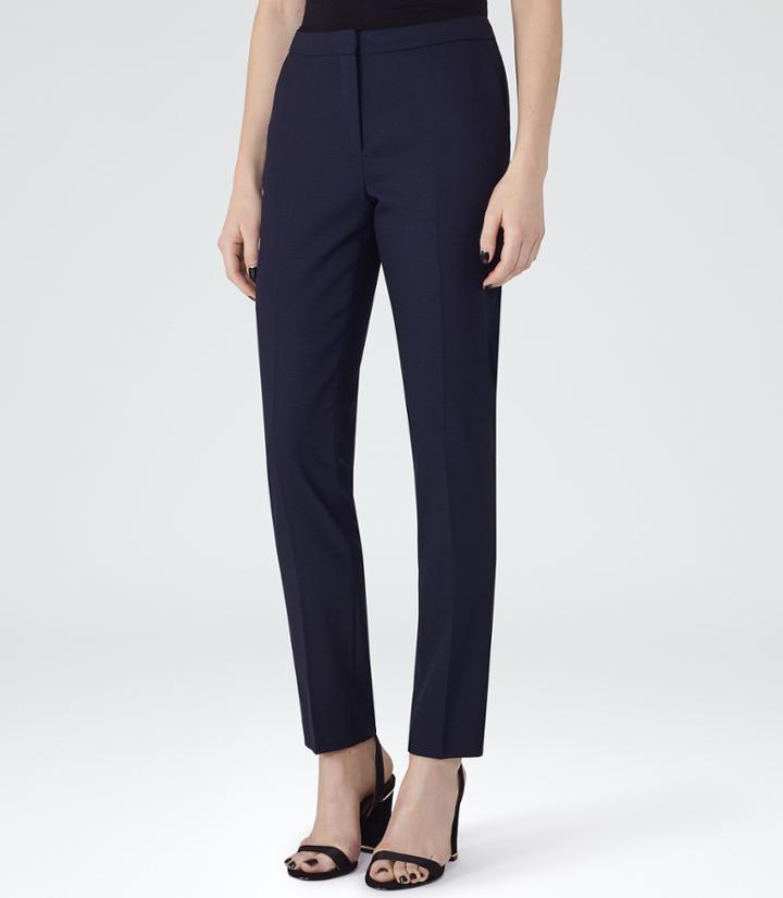 Reiss Delo Trouser - Womens Slim-leg Trousers In Blue, Size 4