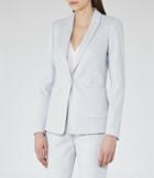 Reiss Harloe Jacket - Textured Blazer In Blue, Womens, Size 0
