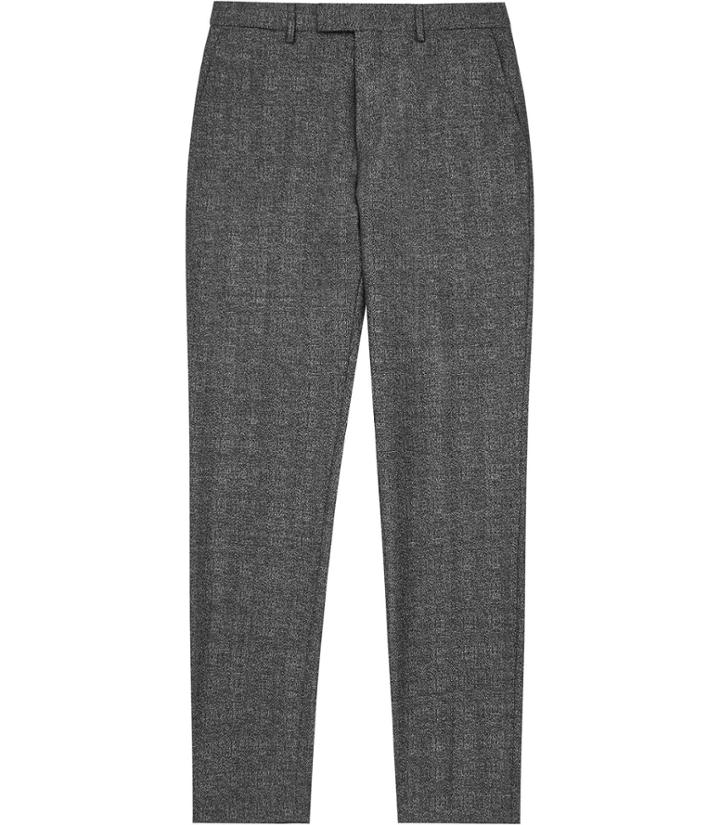 Reiss Morrow T - Mens Wool Slim Trousers In Grey, Size 28
