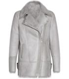 Reiss Nicole - Womens Long-haired Shearling Coat In Grey, Size Xs