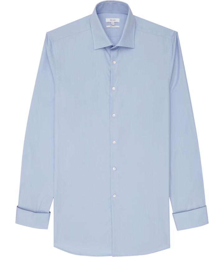 Reiss Blaine - Mens Double Cuff Shirt In Blue, Size Xs