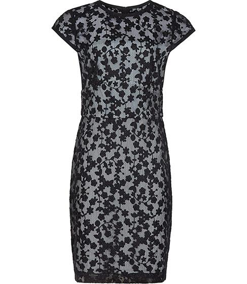 Reiss April Lace Overlay Shift Dress