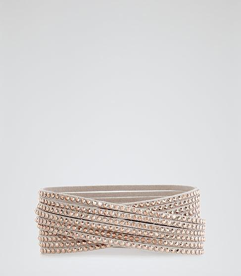 Reiss Ophelia Wrap Bracelet With Crystals From Swarovski