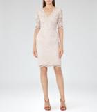 Reiss Dahlia - Womens Lace Dress In Grey, Size 6