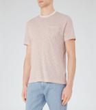 Reiss Braga - Stripe Pocket T-shirt In Red, Mens, Size Xs