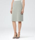 Reiss Bridgette - Knitted A-line Skirt In Green, Womens, Size 2