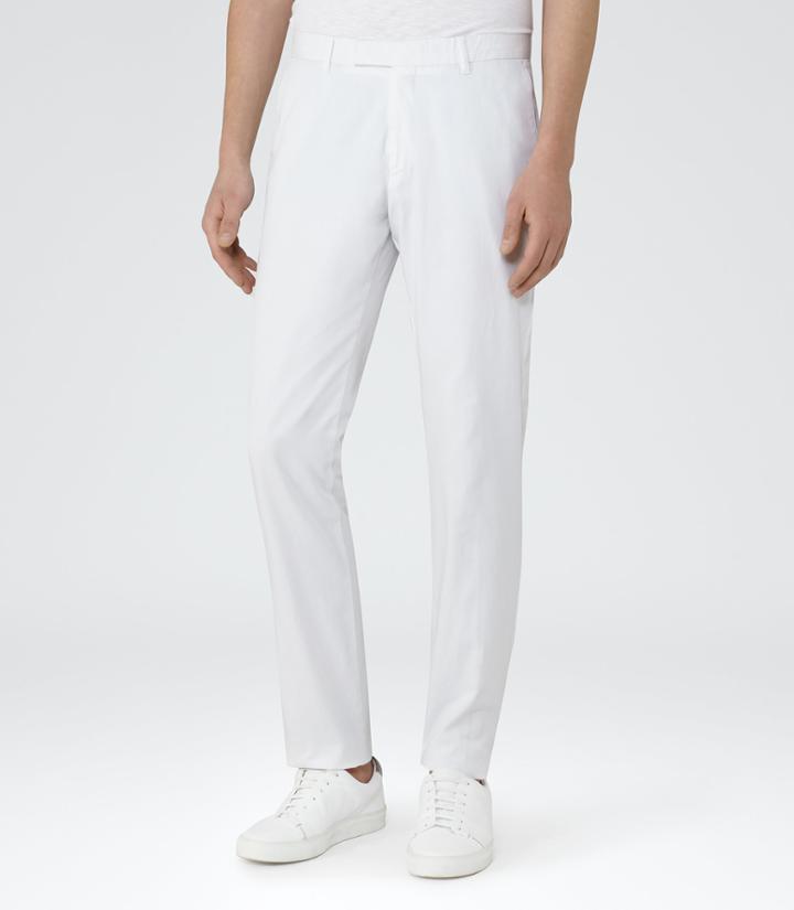 Reiss Tullum - Mens Heavyweight Twill Chinos In White, Size 30