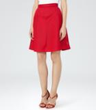 Reiss Amythist - Womens Textured A-line Skirt In Red, Size 6