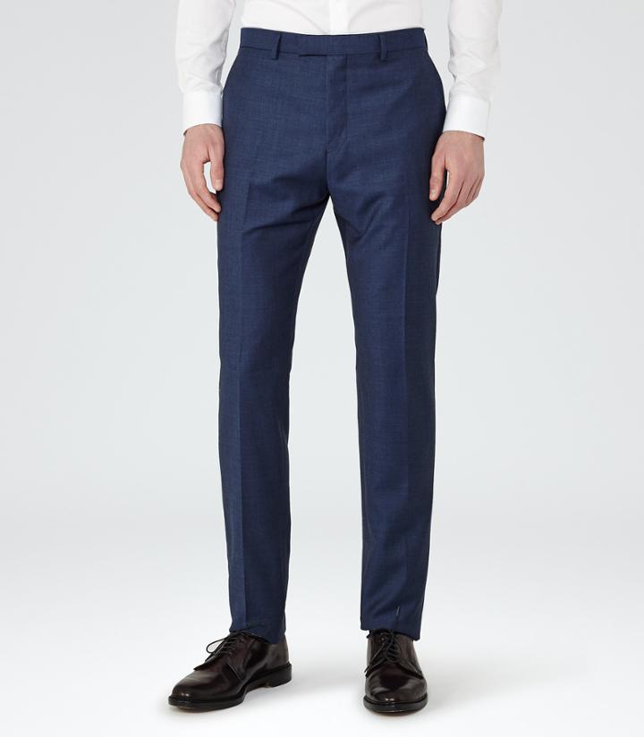 Reiss Harry T - Mens Modern Fit Trousers In Blue, Size 30