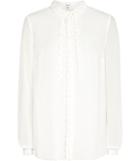 Reiss Serena - Womens Ruffle-front Blouse In White, Size 4