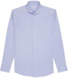 Reiss Angeles - Mens Cutaway Collar Shirt In Blue, Size Xs