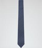 Reiss Ceremony - Textured Silk Tie In Blue, Mens