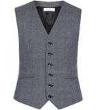 Reiss Morrow W - Mens Mottled Wool Waistcoat In Blue, Size 36