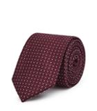 Reiss Ishia - Mens Dotted Silk Tie In Red, One Size