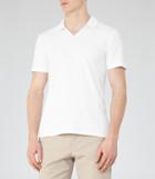 Reiss Charles - Ribbed Polo Shirt In White, Mens, Size Xs