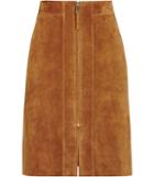 Reiss Joss - Womens Suede A-line Skirt In Brown, Size 6