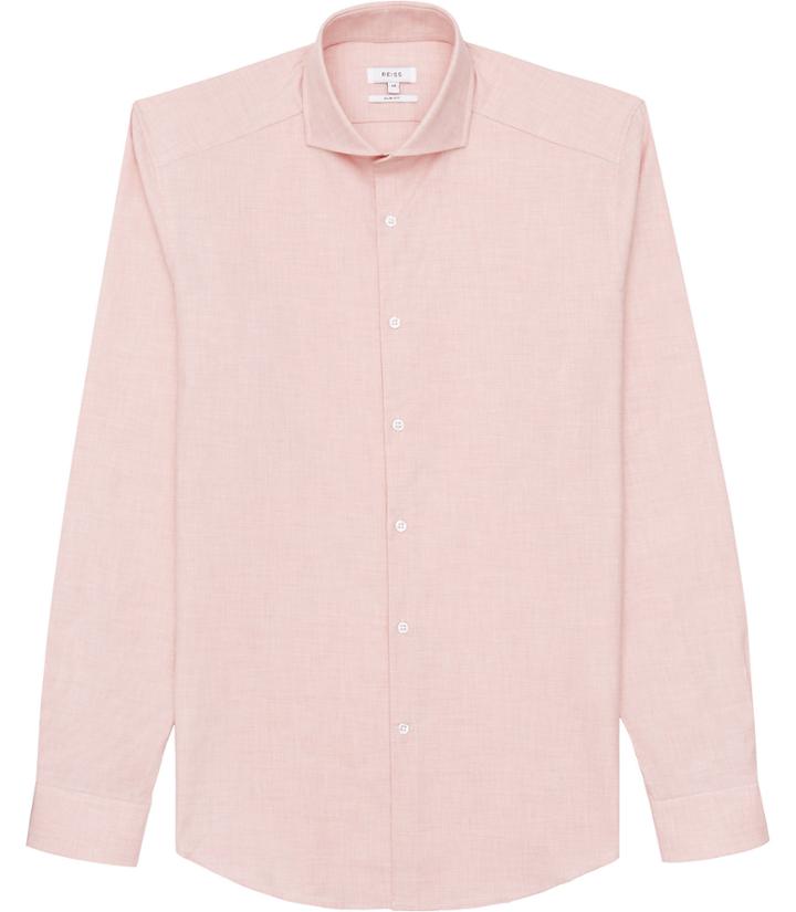 Reiss Figo - Mens Spread Collar Shirt In Red, Size S