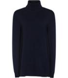 Reiss Ina - Womens Cashmere-blend Roll-neck Jumper In Blue, Size Xs