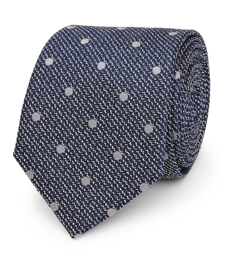 Reiss Ketter - Mens Silk Polka Dot Tie In Blue, Size One Size