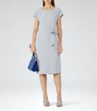 Reiss Luiza - Open-back Day Dress In Blue, Womens, Size 0