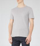 Reiss Bernie - Cotton And Linen T-shirt In Brown, Mens, Size Xs