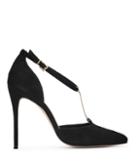 Reiss Keira - Womens Suede T-bar Shoes In Black, Size 3