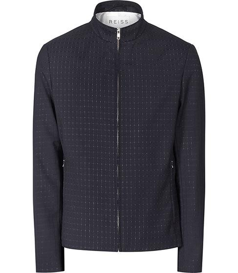 Reiss Moonlight Textured Harrington Jacket