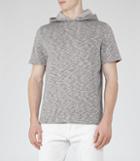 Reiss Shelter - Mens Short Sleeve Hooded Knit In Grey, Size S