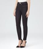 Reiss Helvin - Womens High-rise Skinny Jeans In Blue, Size 25