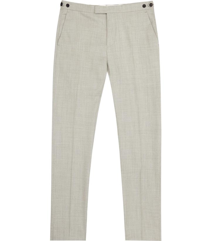 Reiss Lidder T - Mens Wool Tailored Trousers In Brown, Size 34