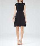 Reiss Talithia - Womens Lace-panel Dress In Black, Size 6
