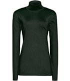 Reiss Sassy - Womens Metallic Roll-neck Top In Green, Size Xs