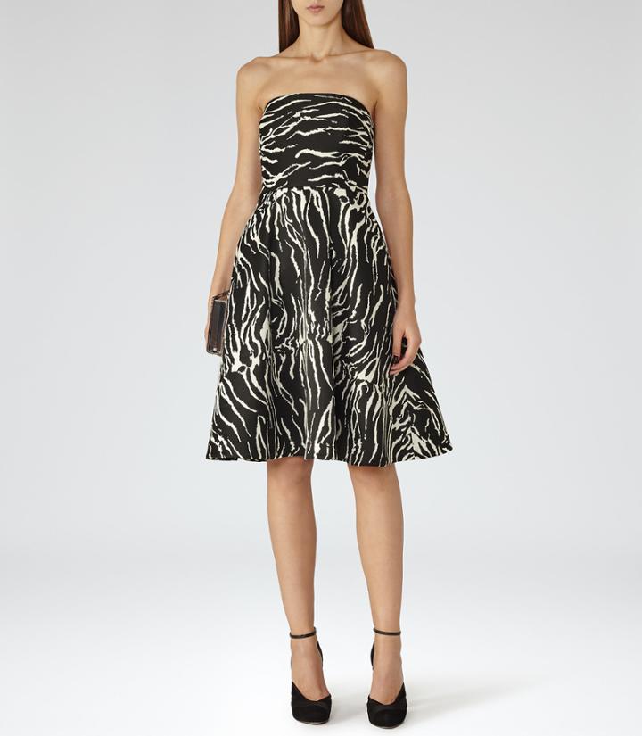 Reiss Elinor - Womens Strapless Boned Dress In White, Size 4