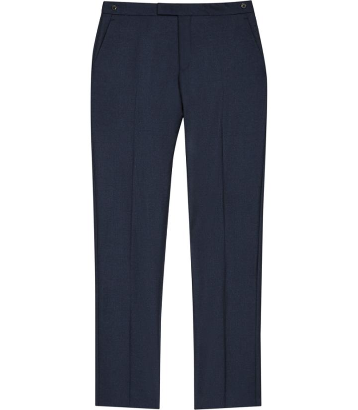 Reiss Frazier T - Mens Wool Tailored Trousers In Blue, Size 28
