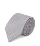 Reiss Ceremony - Mens Textured Silk Tie In Grey, One Size