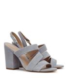 Reiss Naomi - Suede Block-heel Shoes In Grey, Womens, Size 5