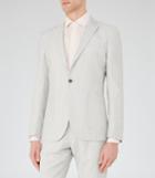 Reiss Rumble B - Wool And Linen Blazer In Grey, Mens, Size 38