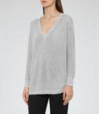Reiss Bless - Womens Metallic Jumper In Grey, Size Xs