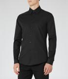 Reiss Dimarco - Mens Slim Cotton Shirt In Black, Size Xs