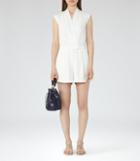 Reiss Louise - Womens Wrap-front Playsuit In White, Size 4