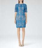Reiss Zola - Womens Lace Dress In Blue, Size 6