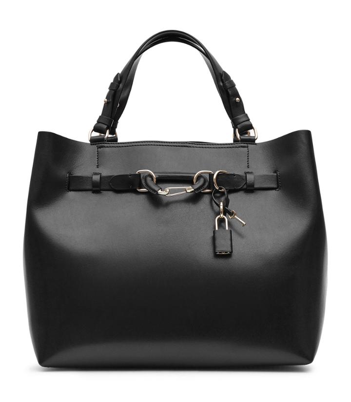 Reiss Bleecker - Womens Structured Leather Tote In Black